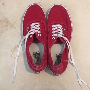 Red Authentic classic Vans